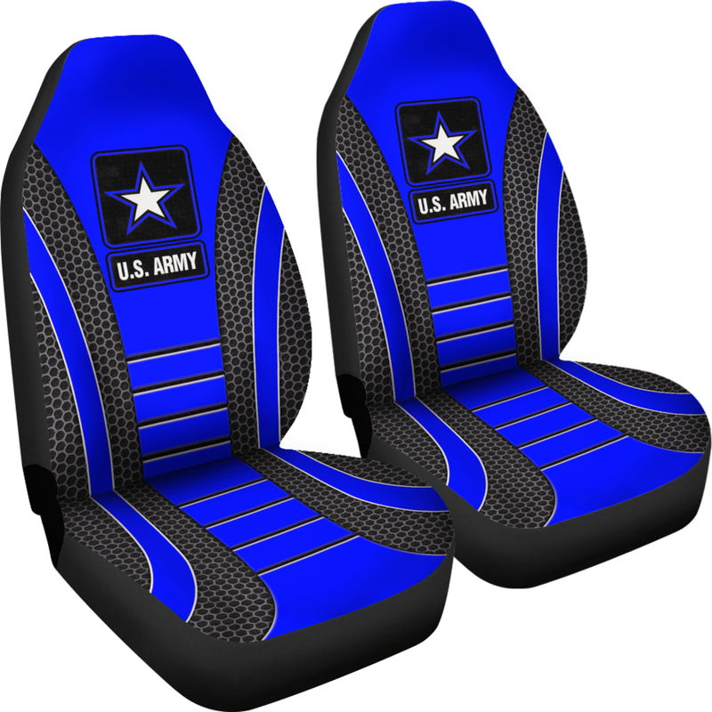 US ARMY Blue Premium Custom Car Seat Covers Decor Protectors