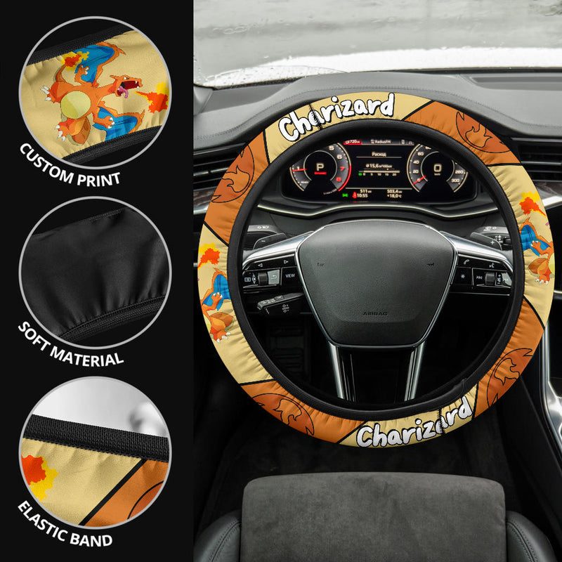 Charizard Pokemon Premium Car Steering Wheel Cover