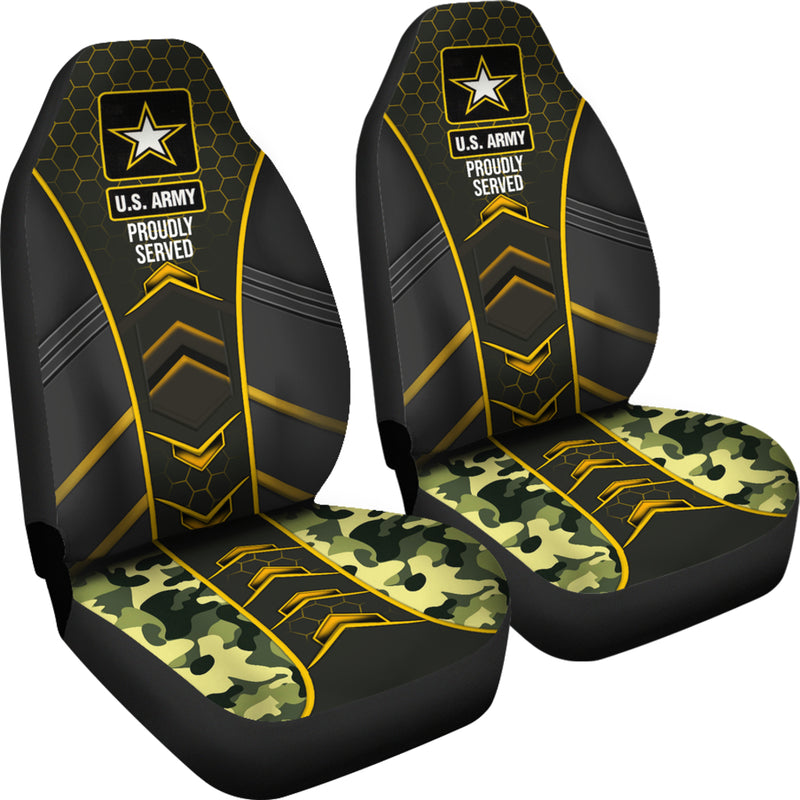 US Army Prouly Served Premium Custom Car Seat Covers Decor Protectors