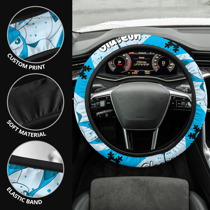 Glaceon Pokemon Steering Wheel Cover