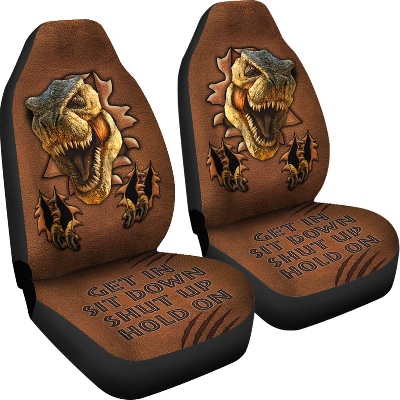 Get In Sit Down T-Rex Premium Custom Car Seat Covers Decor Protecto