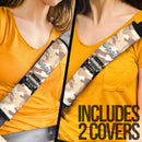 Cream White Jeep Camouflage Car Seat Belt Cover Custom Car Accessories