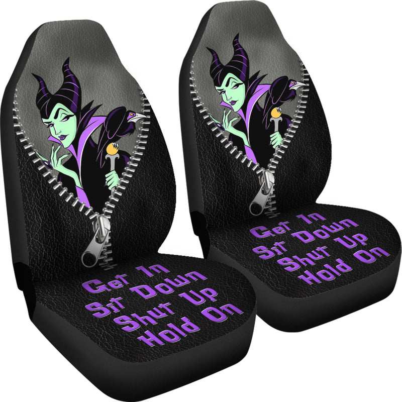 Get In Sit Down Zip Maleficent Premium Custom Car Seat Covers Decor Protectors