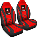 US ARMY Red Premium Custom Car Seat Covers Decor Protectors