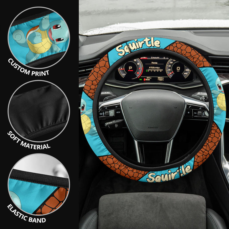 Squirtle Pokemon Premium Car Steering Wheel Cover