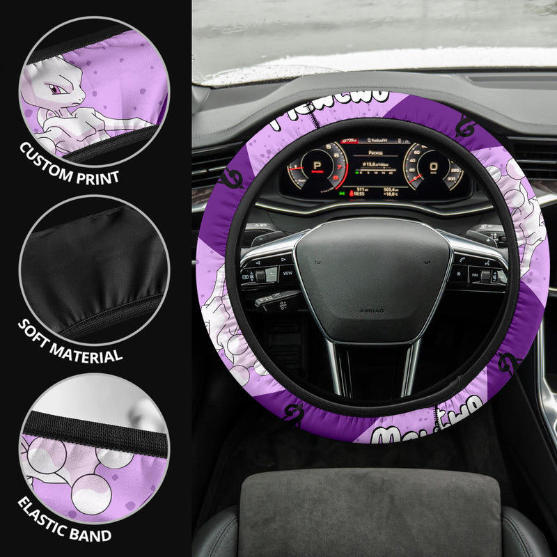 Mewtwo Pokemon Steering Wheel Cover