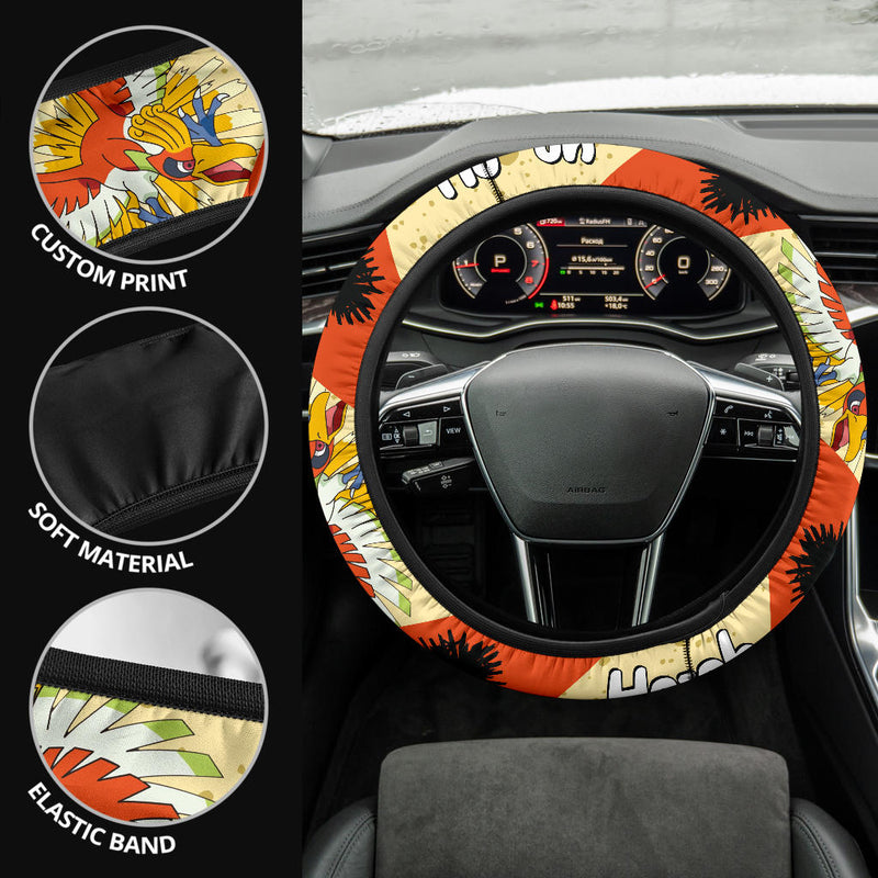 Ho-Oh Pokemon Steering Wheel Cover