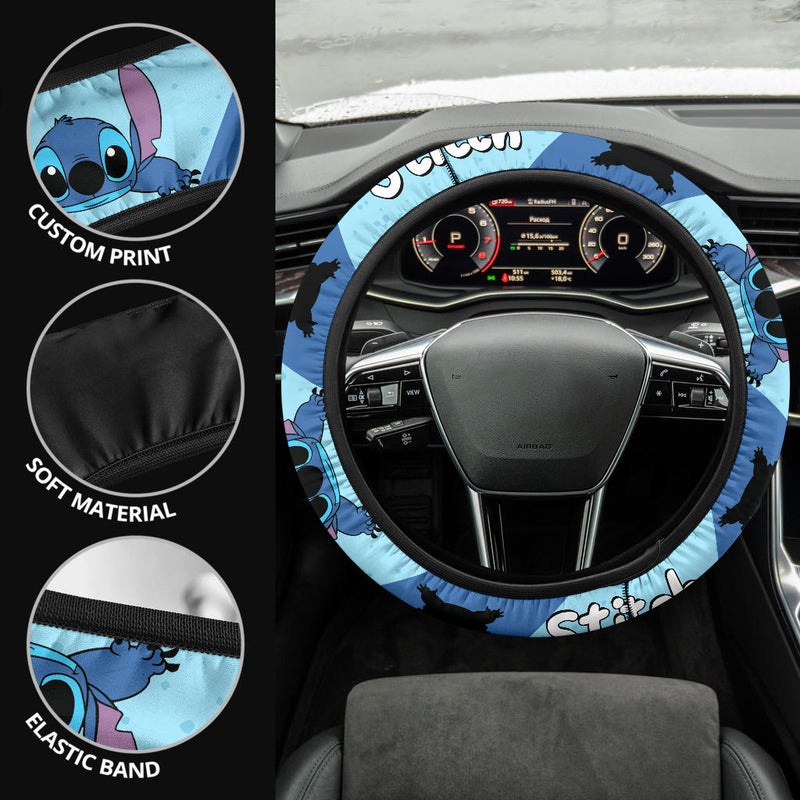 Stitch Pokemon Steering Wheel Cover