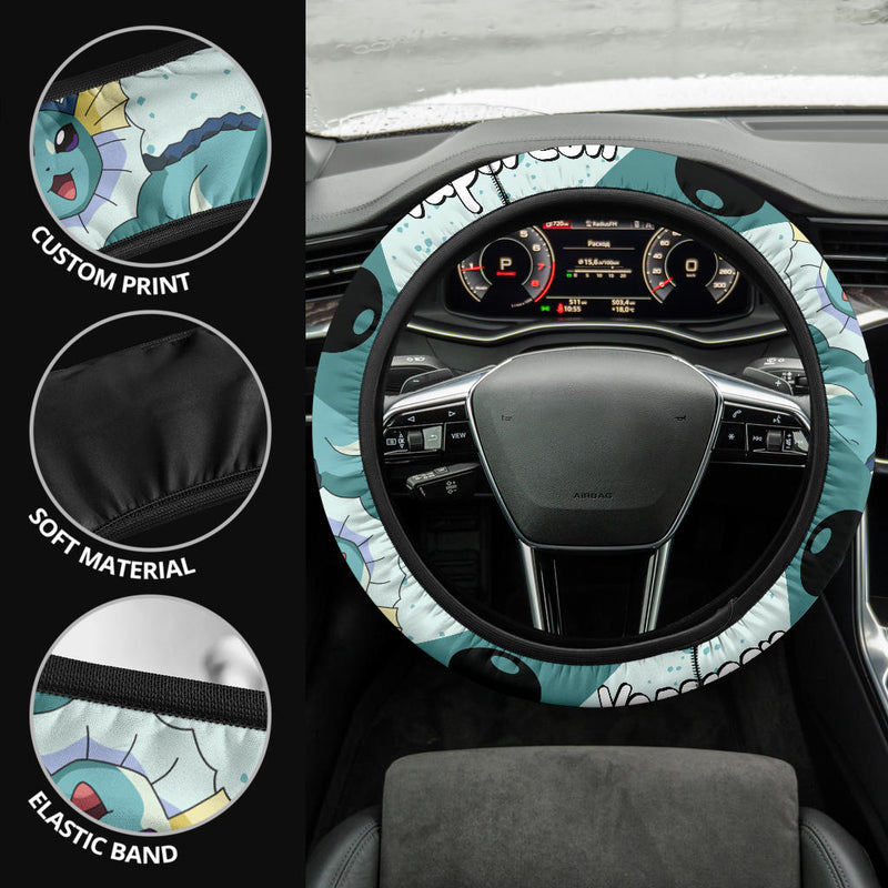 Vaporeon Pokemon Steering Wheel Cover