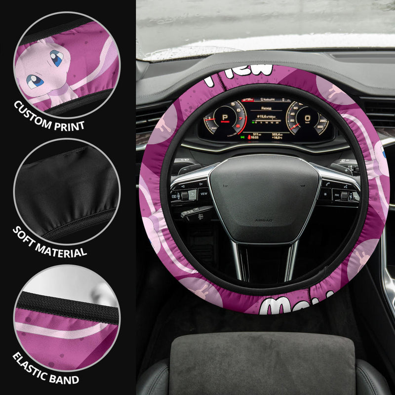 Mew Pokemon Steering Wheel Cover