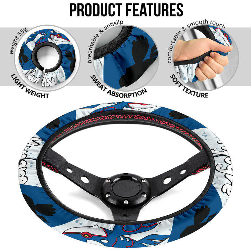 Kyogre Pokemon Steering Wheel Cover