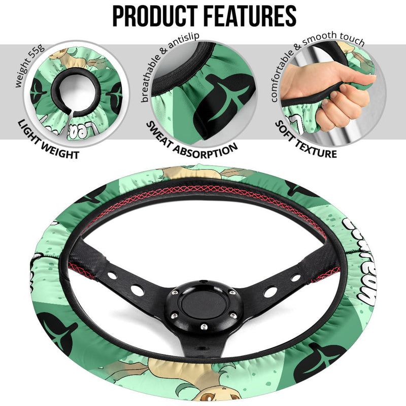 Leafeon Pokemon Steering Wheel Cover