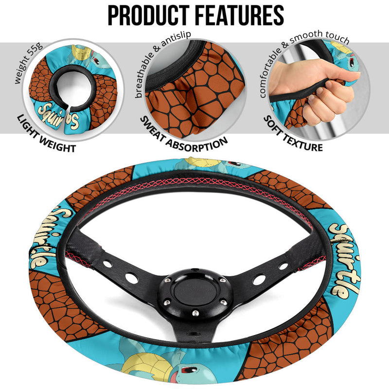 Squirtle Pokemon Premium Car Steering Wheel Cover