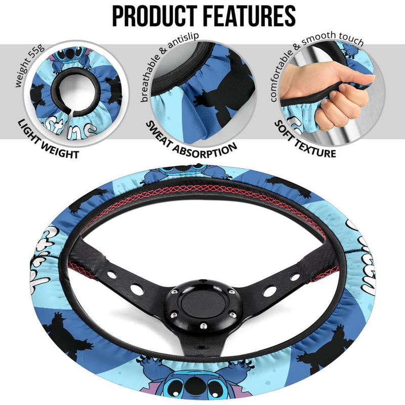 Stitch Pokemon Steering Wheel Cover