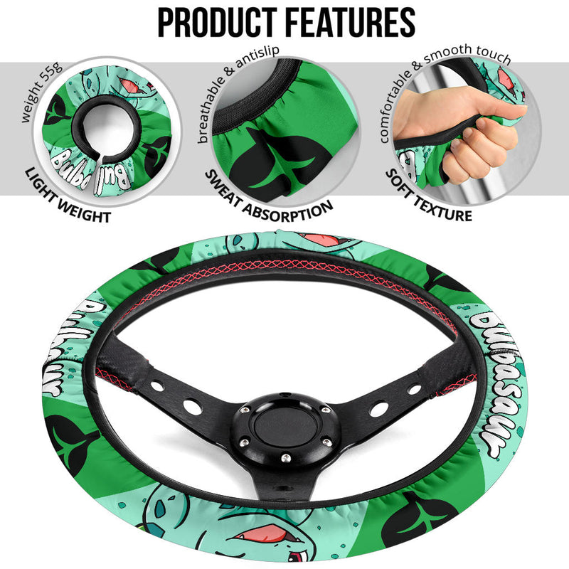 Bulbasaur Pokemon Steering Wheel Cover