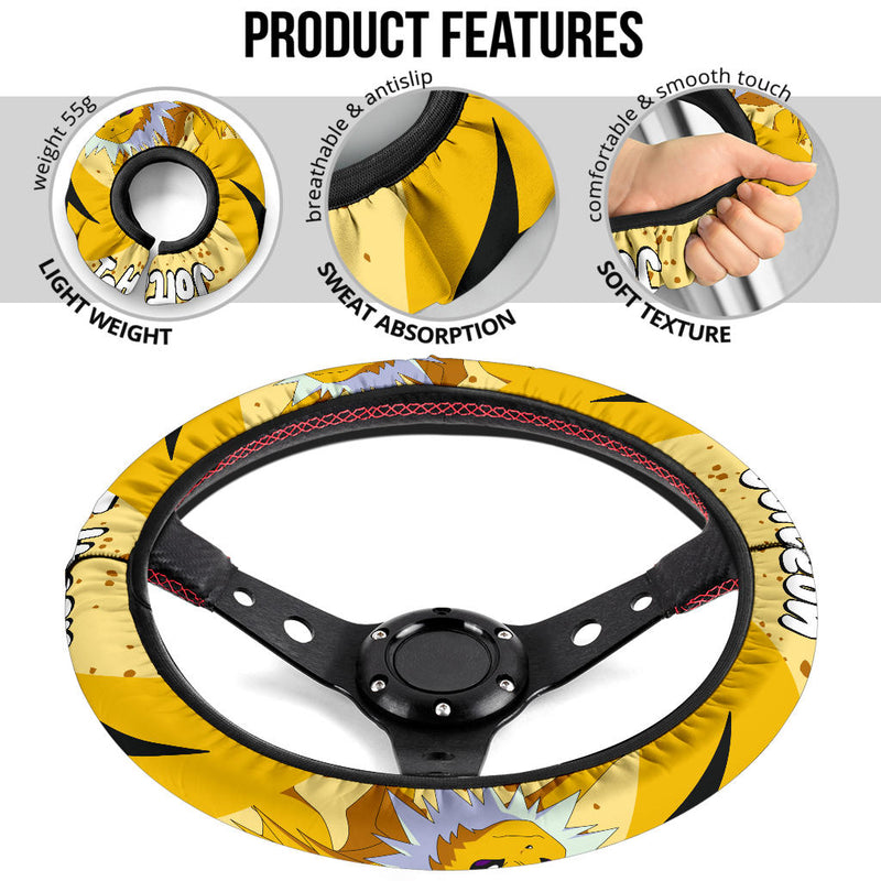 Jolteon Pokemon Steering Wheel Cover