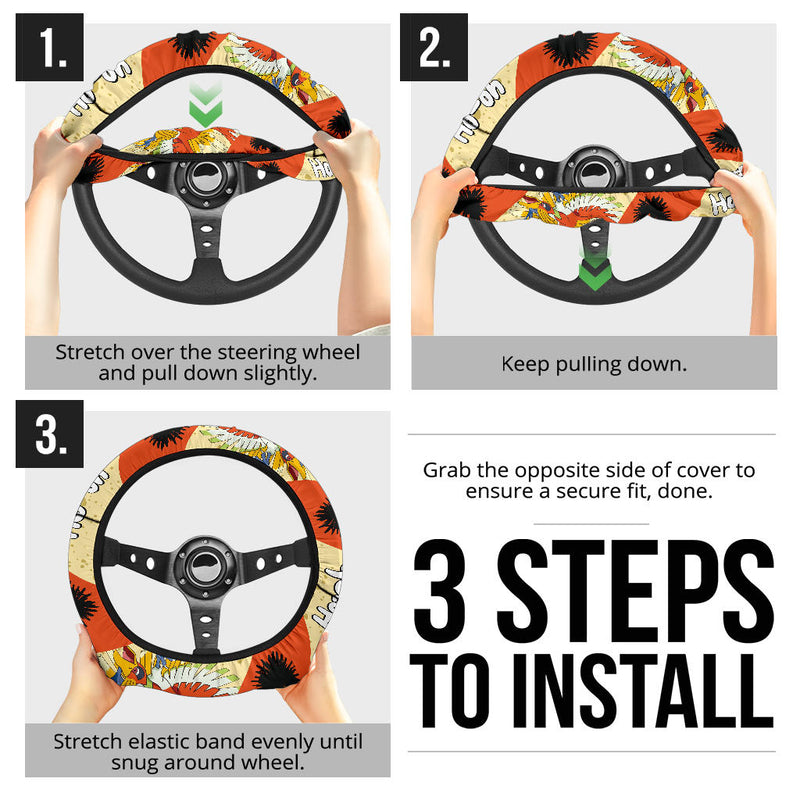 Ho-Oh Pokemon Steering Wheel Cover