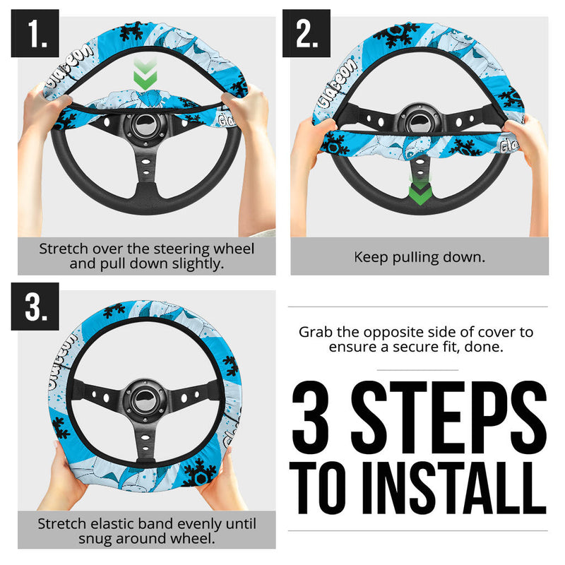 Glaceon Pokemon Steering Wheel Cover