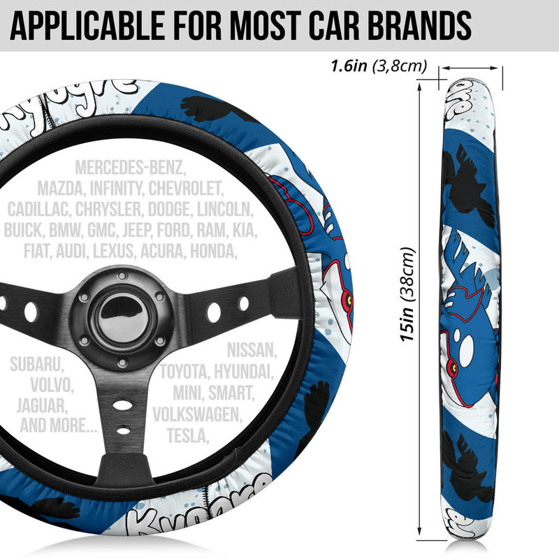 Kyogre Pokemon Steering Wheel Cover