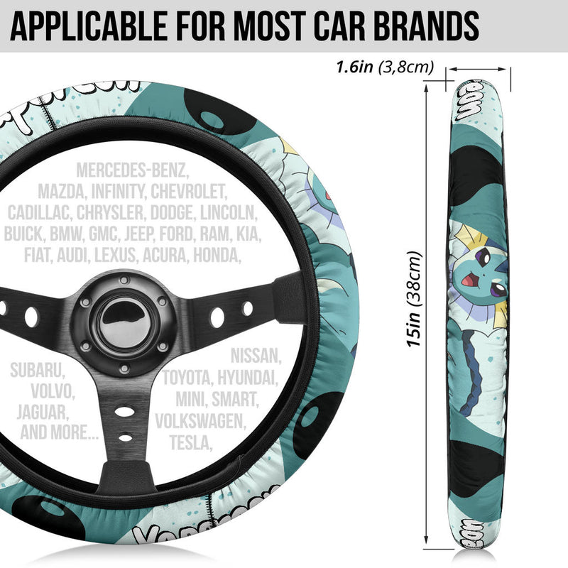 Vaporeon Pokemon Steering Wheel Cover