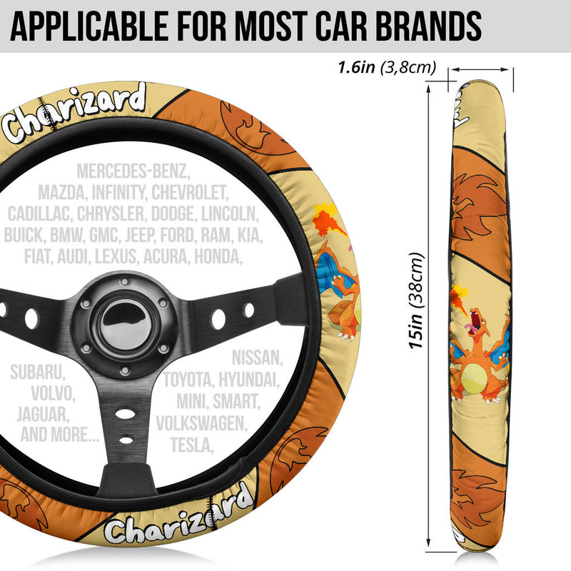 Charizard Pokemon Premium Car Steering Wheel Cover