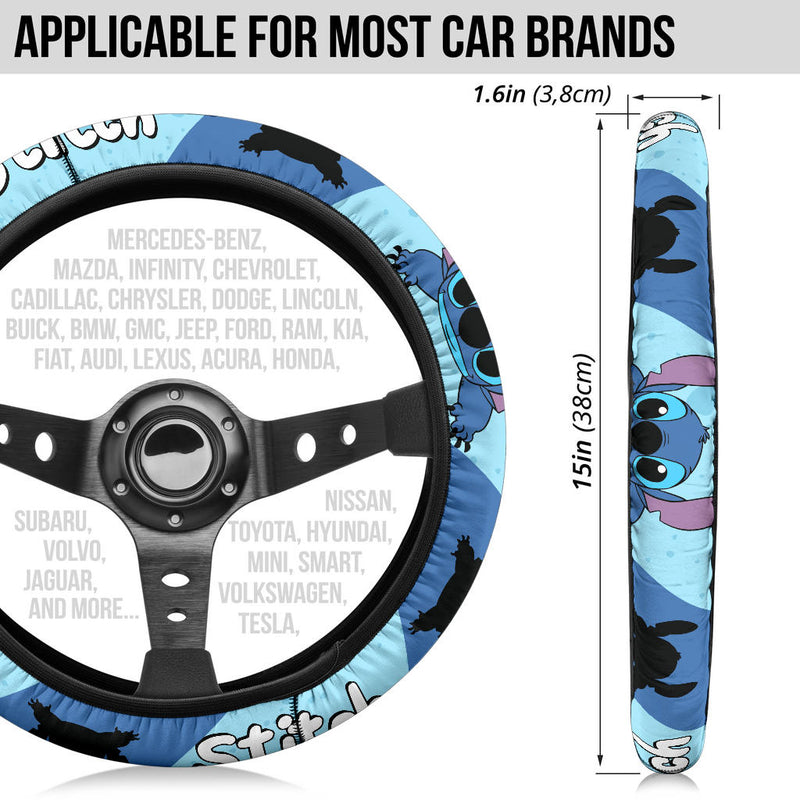 Stitch Pokemon Steering Wheel Cover