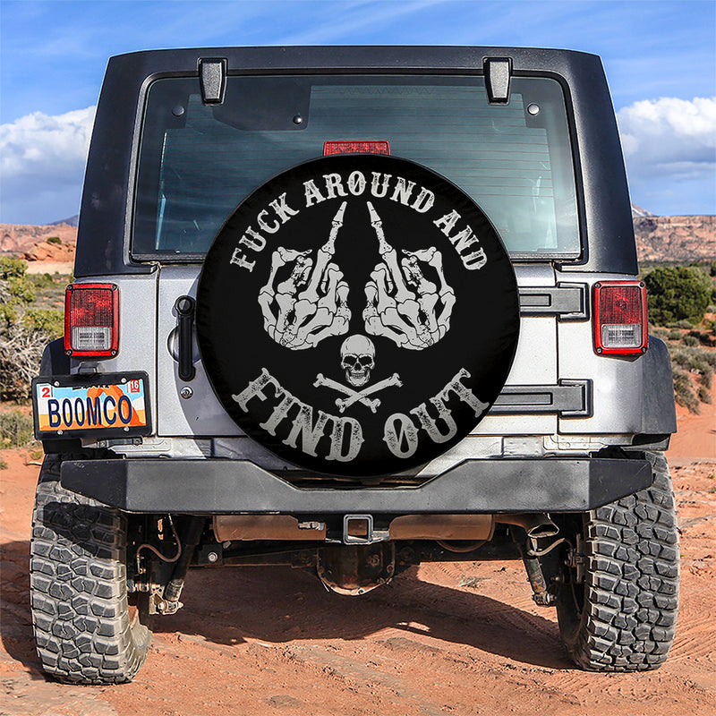 F Around And Find Out Car Spare Tire Cover