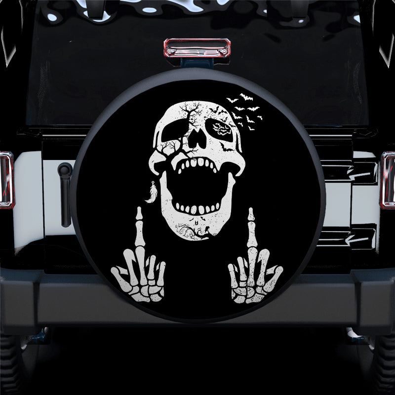 Halloween Funny Skull Car Spare Tire Covers Gift For Campers