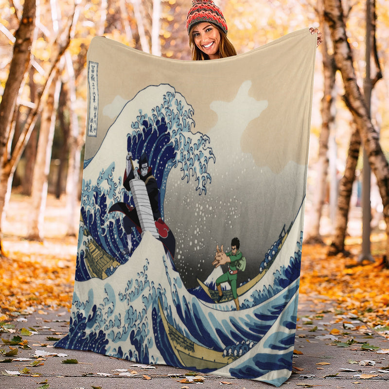 Gai Vs Kisime The Great Wave Premium Blanket