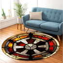 Galactic Empire Logo Stained Glass Round Rug