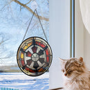 Galactic Empire Logo Round Stained Glass Window Hanging Panel Suncatcher