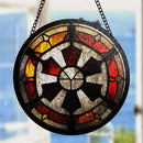 Galactic Empire Logo Round Stained Glass Window Hanging Panel Suncatcher