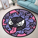 Gastly Stained Glass Round Rug