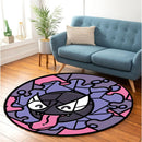 Gastly Stained Glass Round Rug