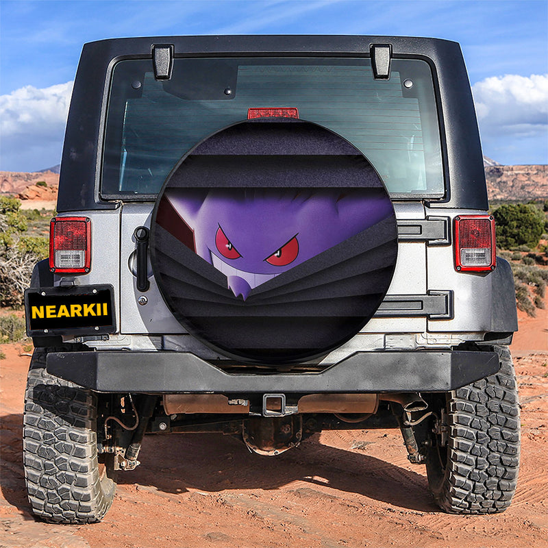 Gengar Pokemon Hiden Car Spare Tire Covers Gift For Campers