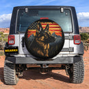 German Shepherd Dog US American Flag Car Spare Tire Cover