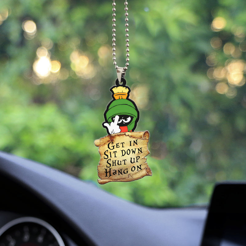 Marvin the Martian Get In Sit Down Shut Up Hang On Car Ornament Custom Car Accessories Decorations