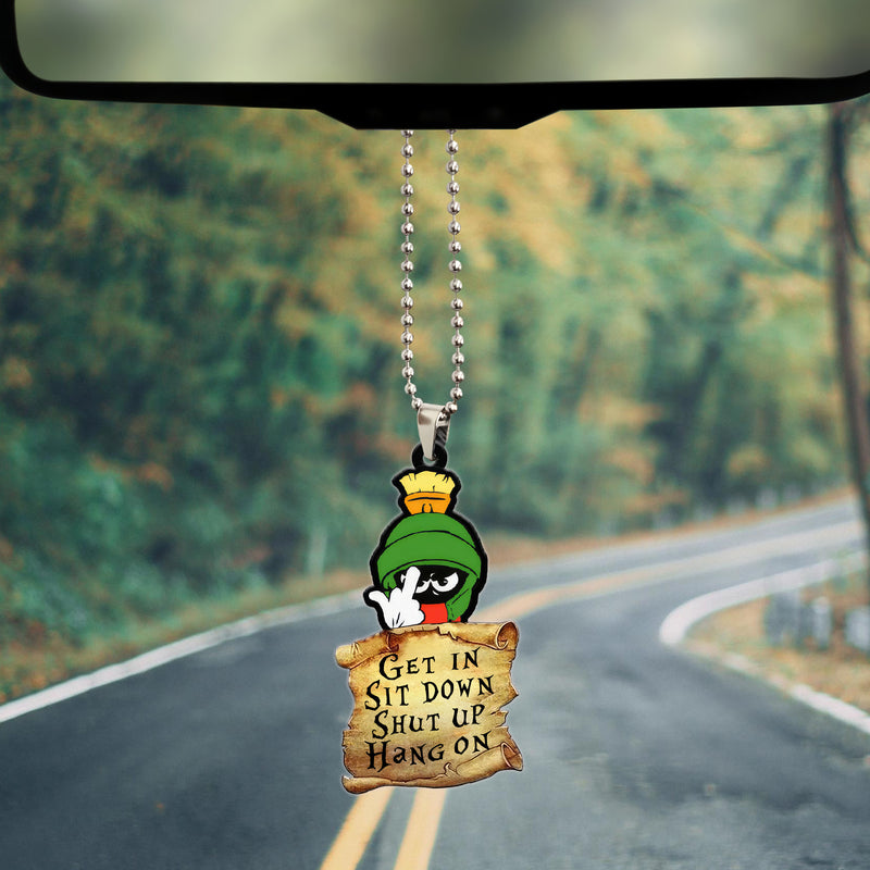 Marvin the Martian Get In Sit Down Shut Up Hang On Car Ornament Custom Car Accessories Decorations