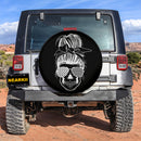 American Messy Bun Girl Skull Sunglasses Car Spare Tire Cover