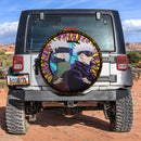 Gojo Vs Kakashi Stained Glass Car Spare Tire Cover