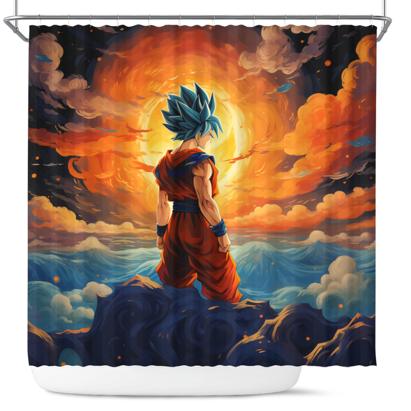 Goku Sunset Art Shower Curtain