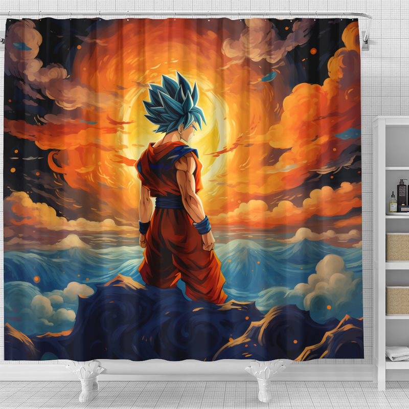 Goku Sunset Art Shower Curtain