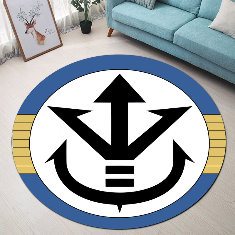 Vegeta Symbol Dragon Ball Anime Round Carpet Rug Bedroom Livingroom Home Decor