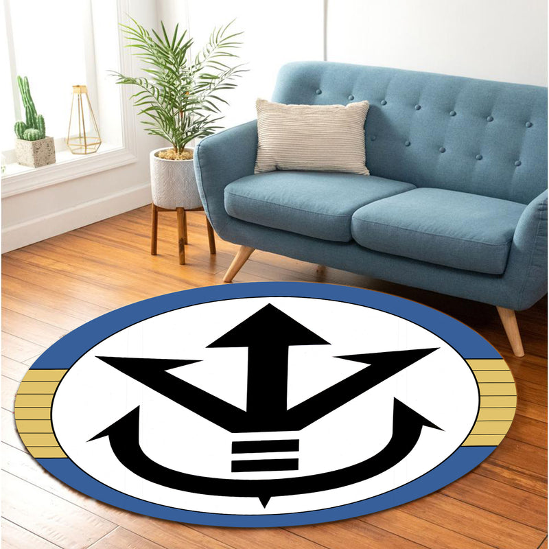 Vegeta Symbol Dragon Ball Anime Round Carpet Rug Bedroom Livingroom Home Decor