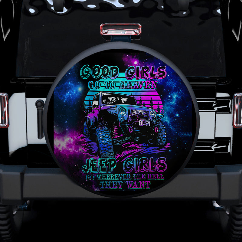 Good Girl Go To Heaven Jeep Car Spare Tire Covers Gift For Campers