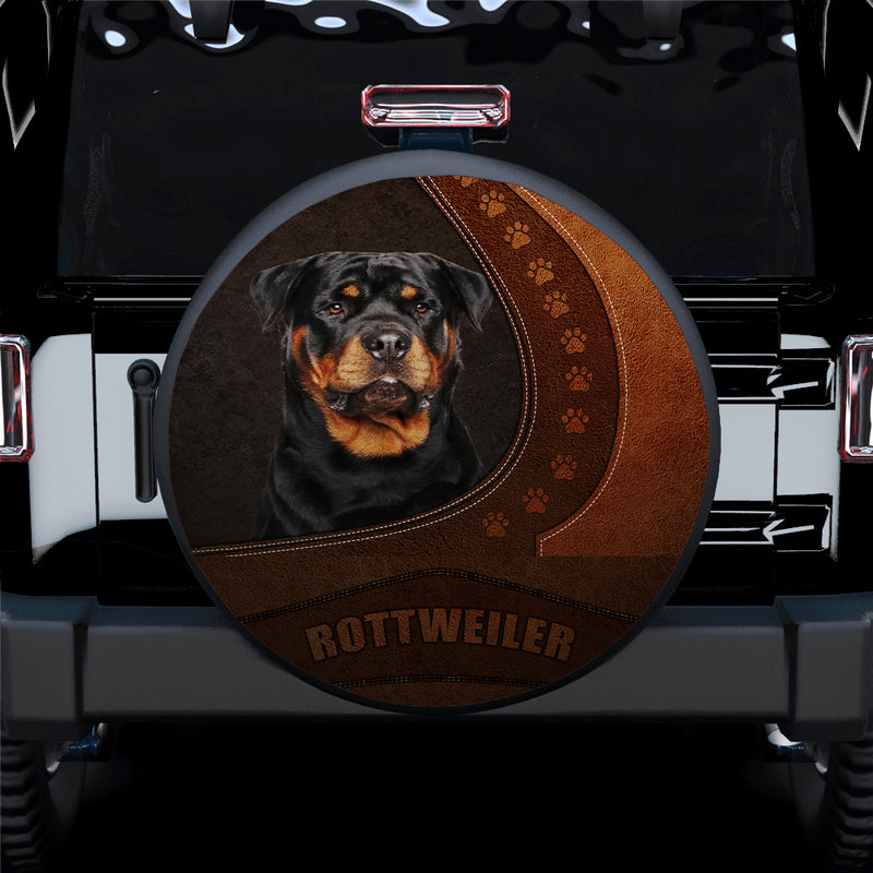 Rottweiler Dog Car Spare Tire Covers Gift For Campers