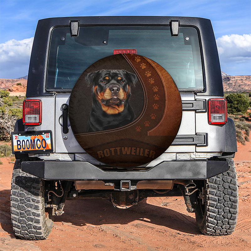 Rottweiler Dog Car Spare Tire Covers Gift For Campers