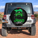 Green Jeep Girl Car Spare Tire Cover
