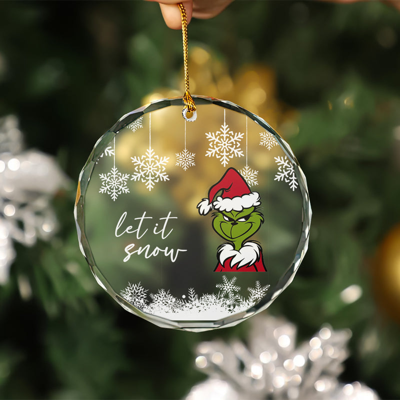 Grinch Glass Ornament Perfect Gift For Christmas Holiday