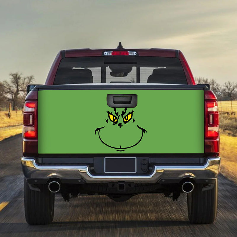The Grinch Face Truck Tailgate Decal Sticker